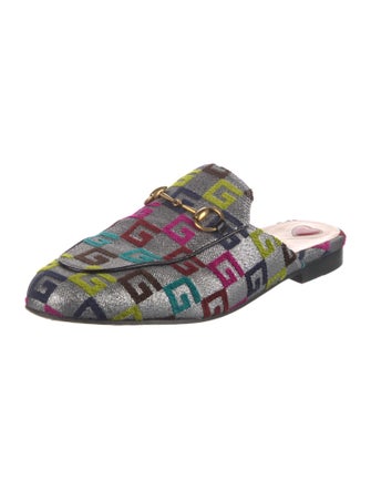 Gucci Horsebit Accent Printed Mules