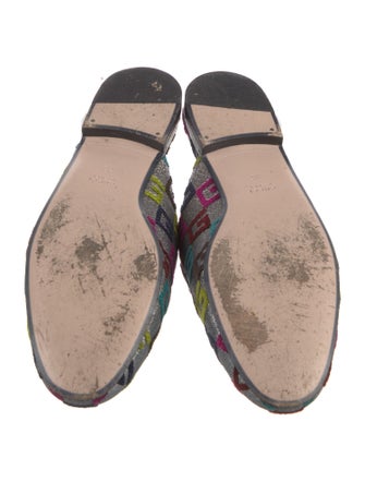 Gucci Horsebit Accent Printed Mules