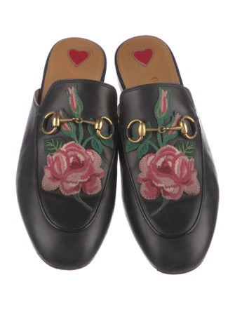 Gucci Horsebit Accent Leather Mules