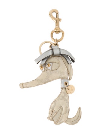 Gucci Leather Dog Keychain
