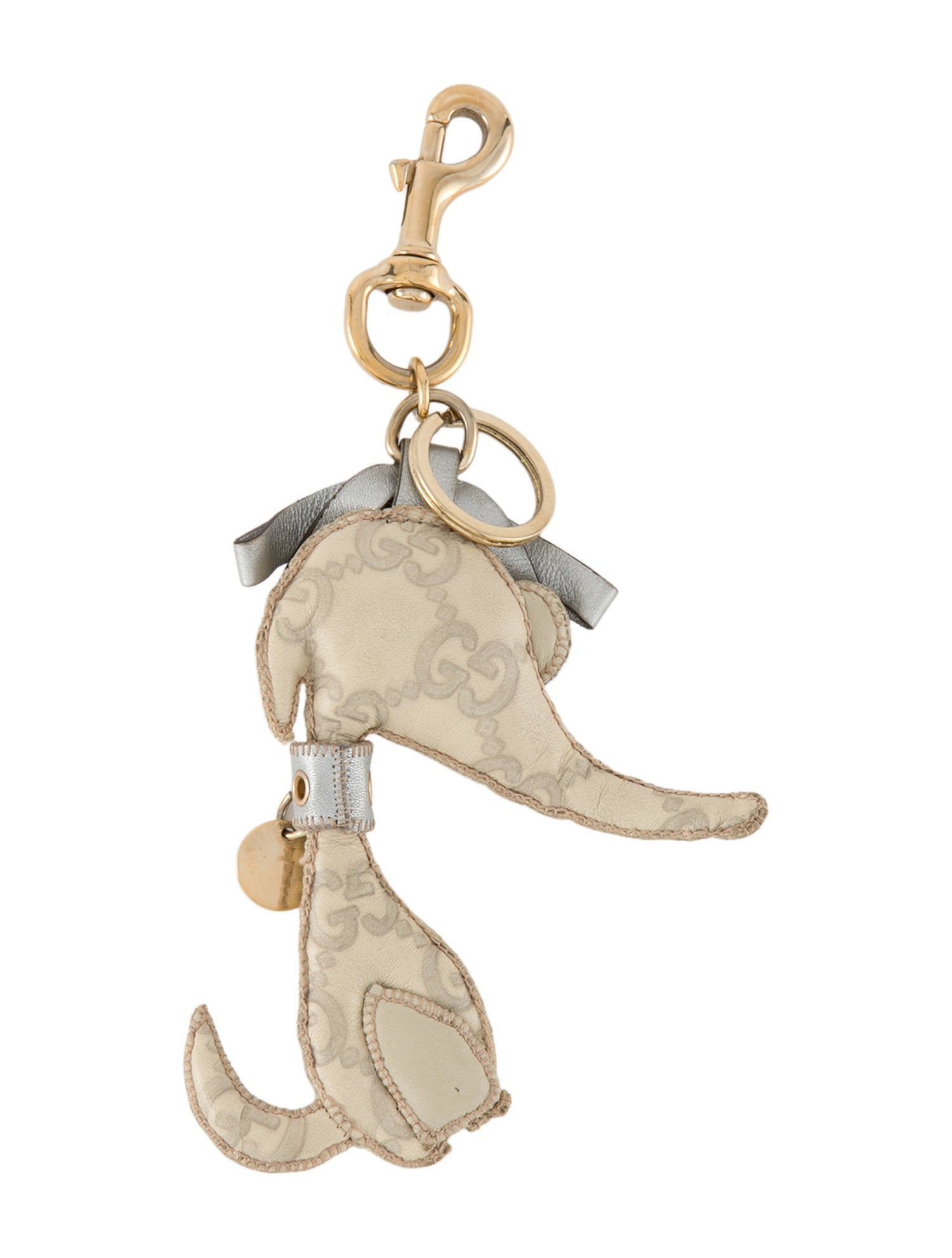 Gucci Leather Dog Keychain
