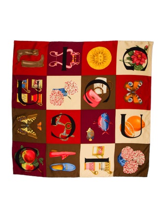Gucci Silk Blooms Print Scarf