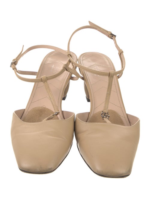 Gucci Double G Logo Patent Leather T-Strap Pumps