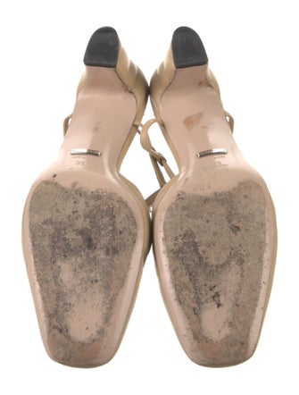 Gucci Double G Logo Patent Leather T-Strap Pumps