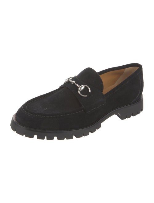 Gucci Horsebit Accent Suede Dress Loafers