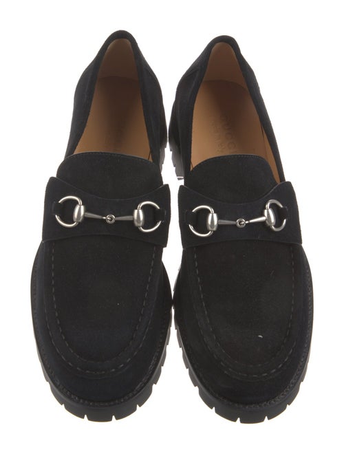 Gucci Horsebit Accent Suede Dress Loafers