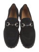 Gucci Horsebit Accent Suede Dress Loafers