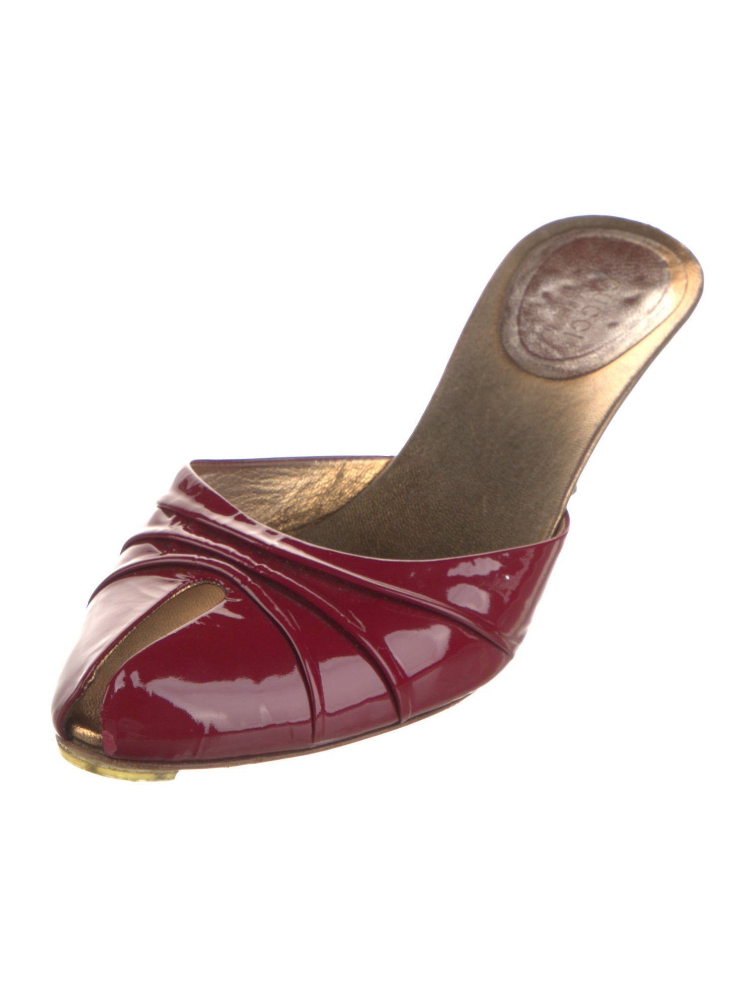 Gucci GG Logo Patent Leather Mules