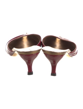 Gucci GG Logo Patent Leather Mules