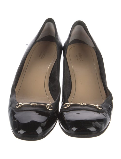 Gucci Horsebit Accent Patent Leather Pumps