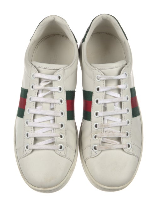 Gucci Web Accent Leather Sneakers