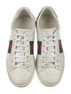 Gucci Web Accent Leather Sneakers