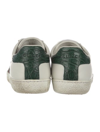 Gucci Web Accent Leather Sneakers