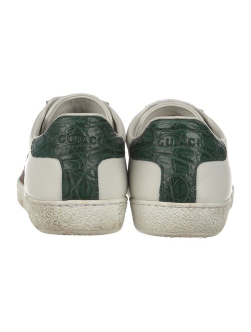 Gucci Web Accent Leather Sneakers