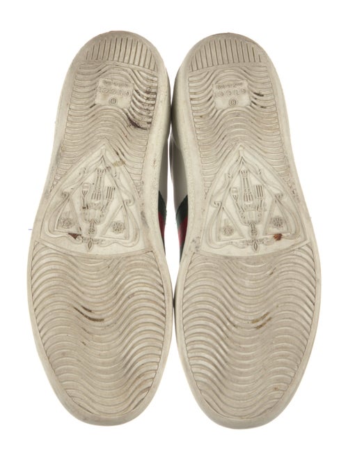 Gucci Web Accent Leather Sneakers