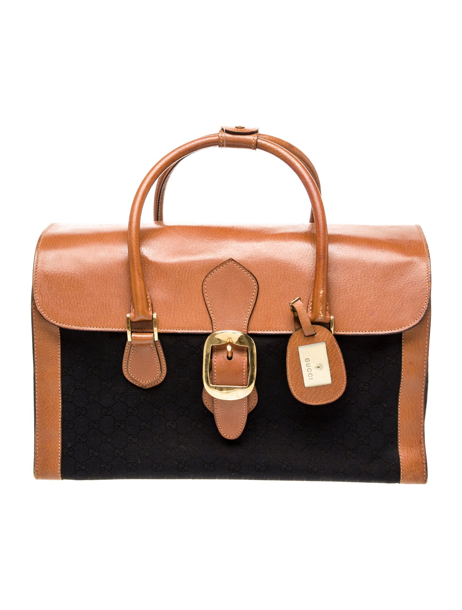 Gucci Canvas Top Handle Bag Vintage