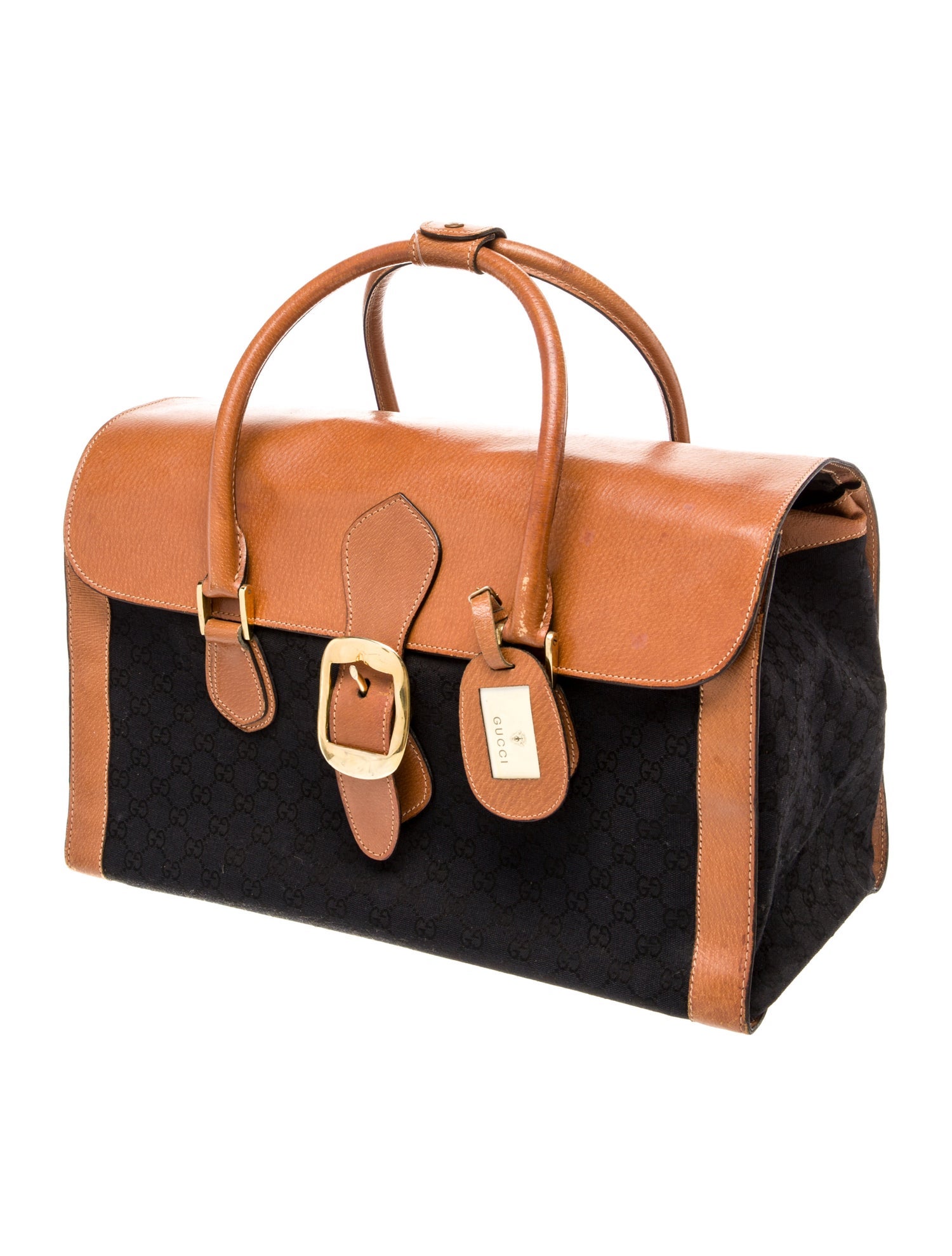 Gucci Canvas Top Handle Bag Vintage