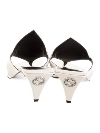 Gucci Horsebit Accent Patent Leather Sandals