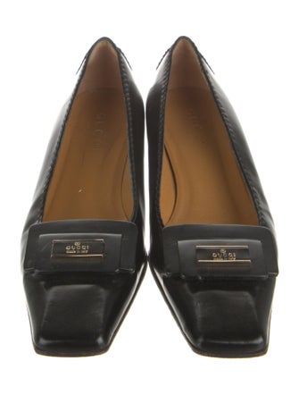 Gucci Horsebit Accent Leather Pumps