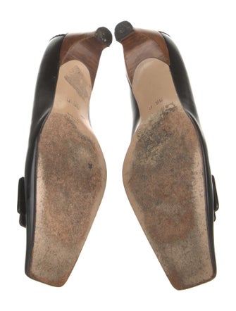 Gucci Horsebit Accent Leather Pumps