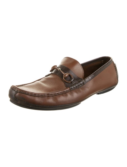 Gucci Horsebit Accent Leather Loafers