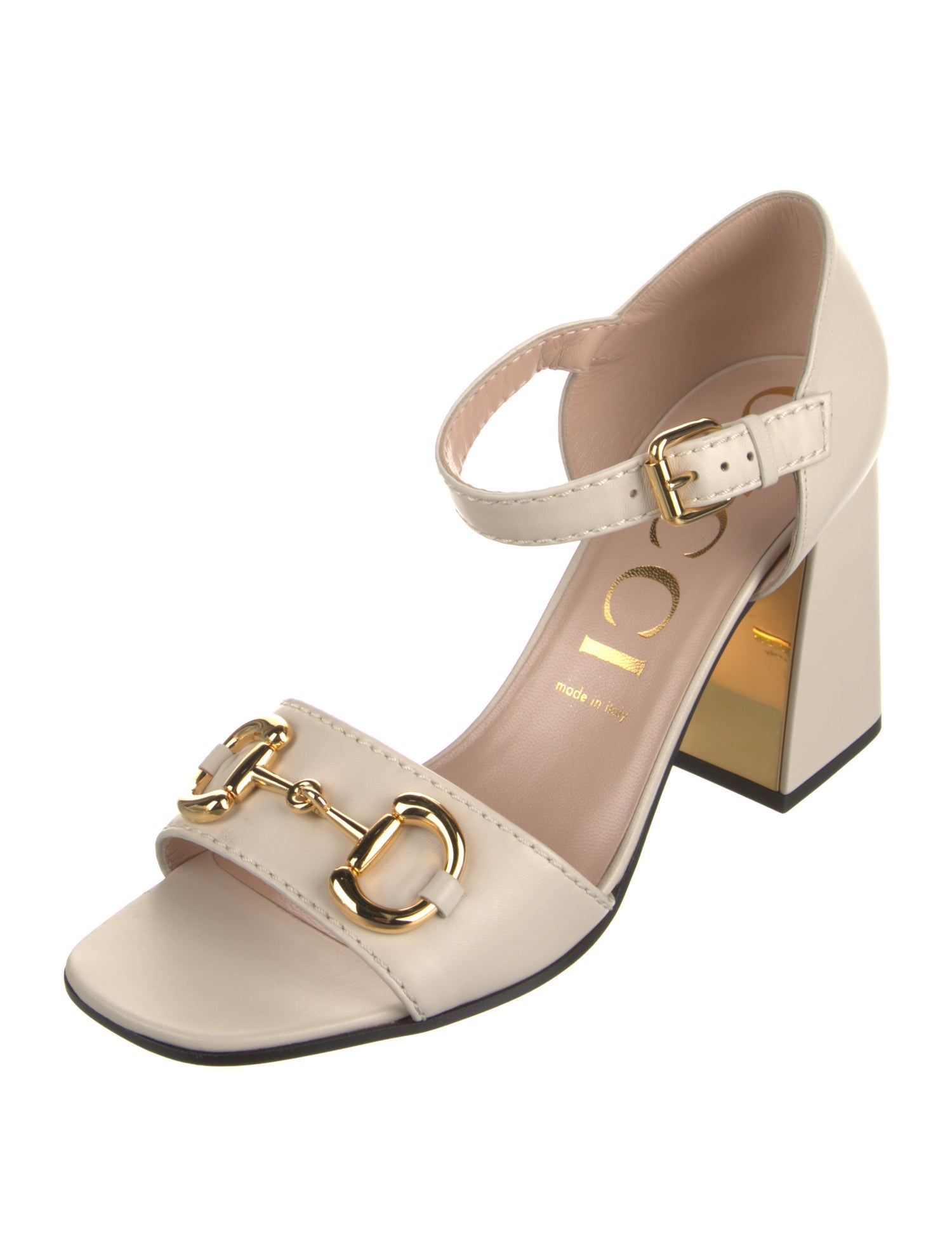 Gucci 1955 Horsebit Accent Leather Sandals