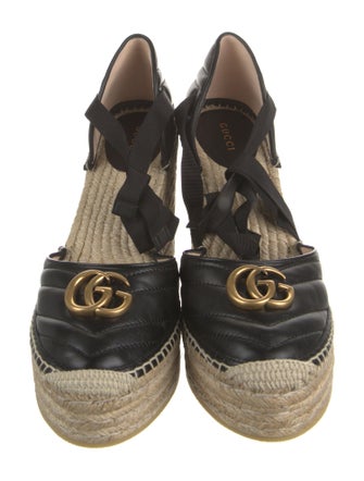 Gucci Double G Logo Leather D'Orsay Pumps