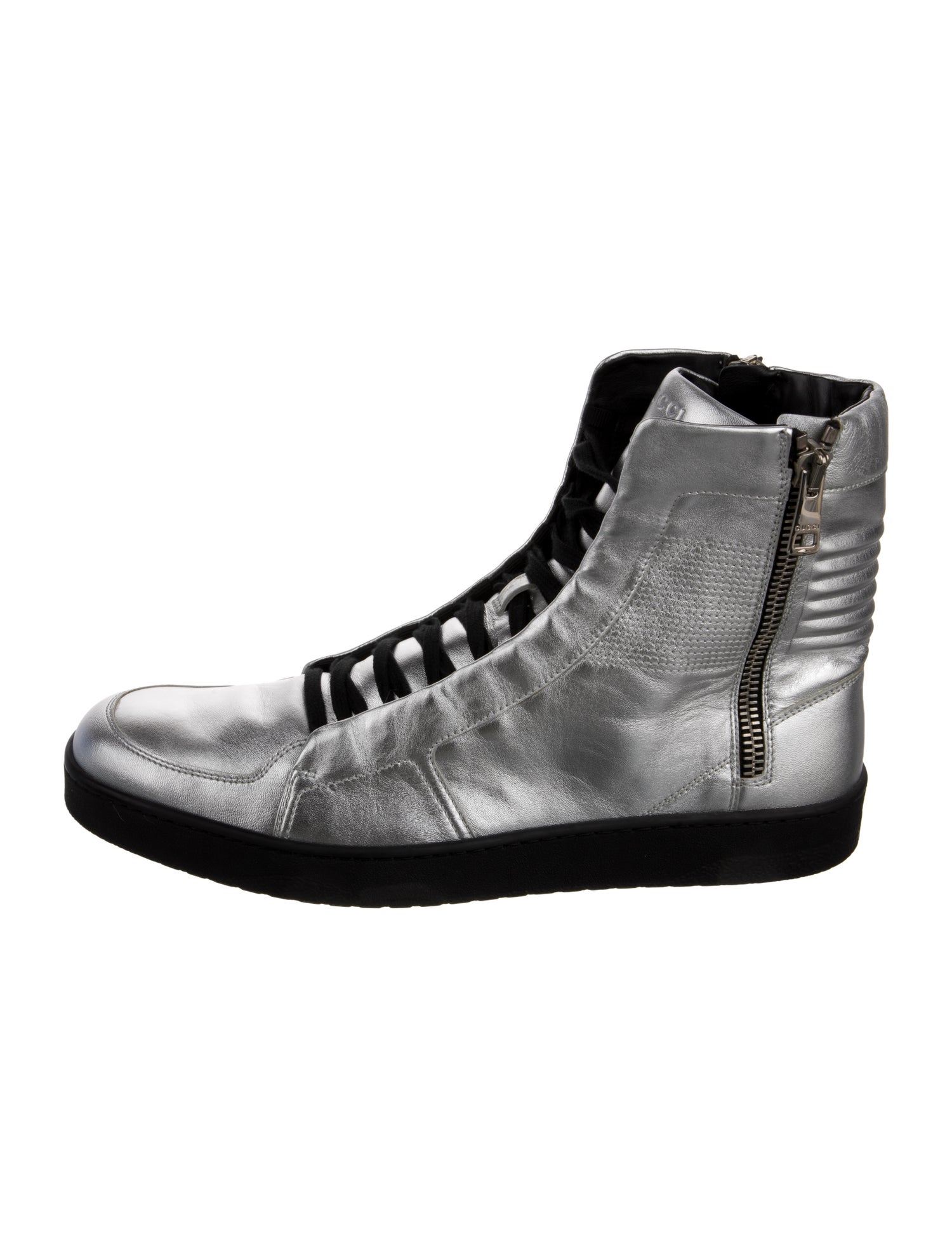 Gucci Leather Animal Print Sneakers