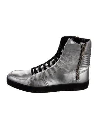 Gucci Leather Animal Print Sneakers