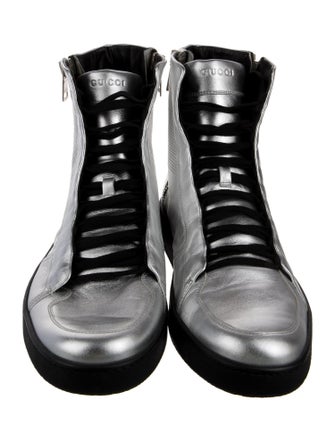 Gucci Leather Animal Print Sneakers