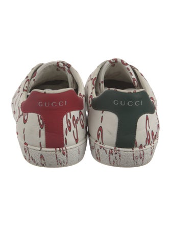 Gucci Leather Printed Sneakers