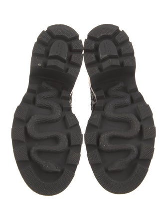 Gucci GG Logo Tweed Combat Boots