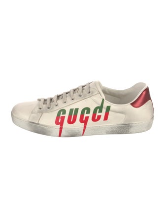 Gucci Leather Printed Sneakers