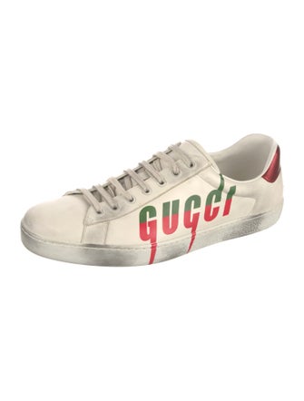 Gucci Leather Printed Sneakers
