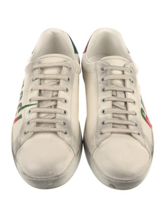 Gucci Leather Printed Sneakers