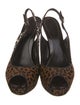 Gucci Ponyhair Animal Print Slingback Pumps