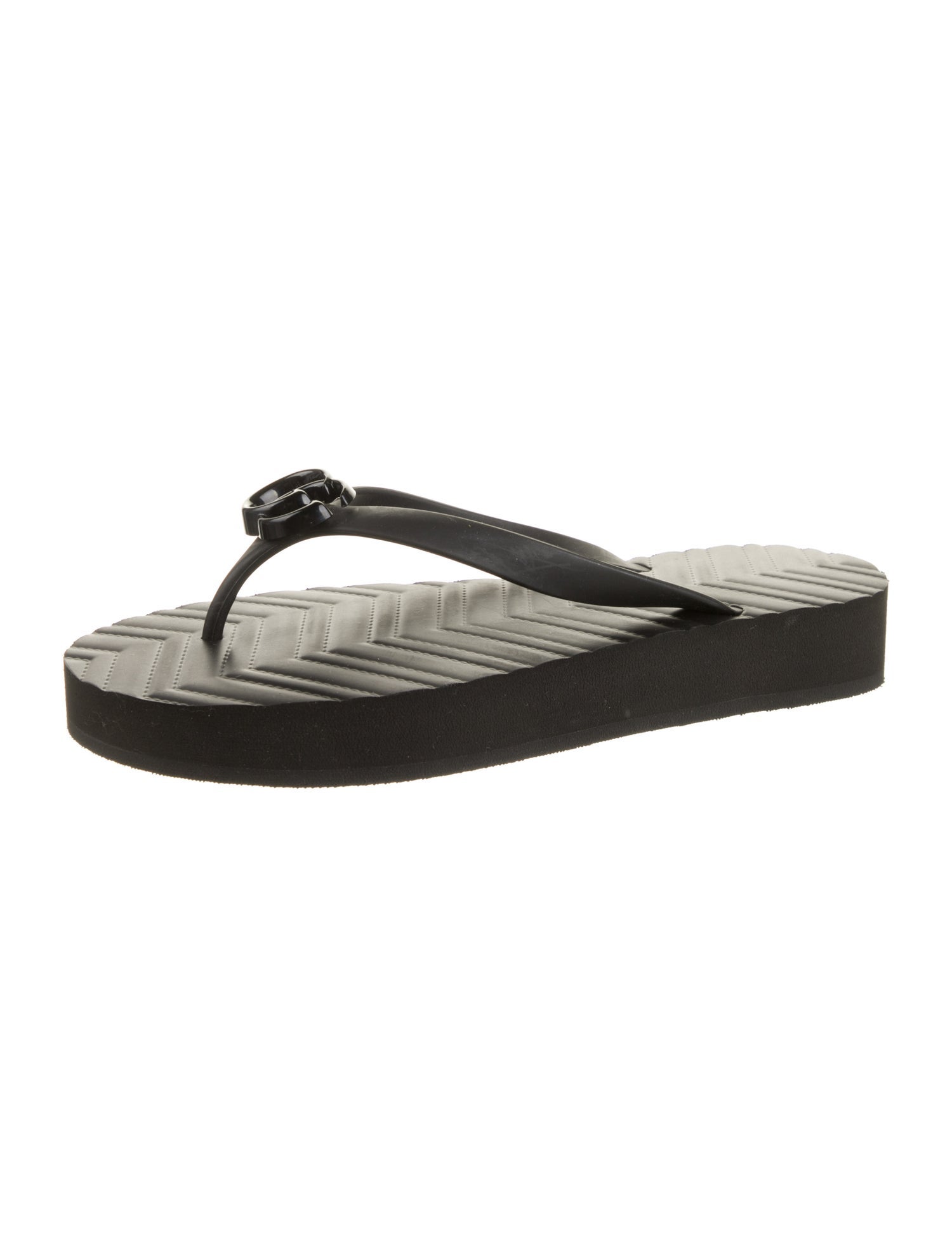 Gucci Double G Logo Rubber Flip Flops
