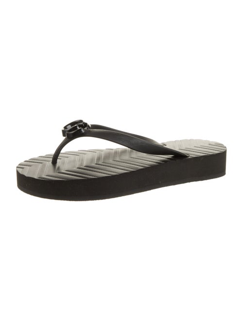 Gucci Double G Logo Rubber Flip Flops