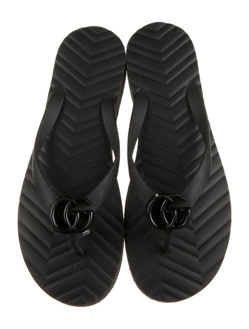 Gucci Double G Logo Rubber Flip Flops