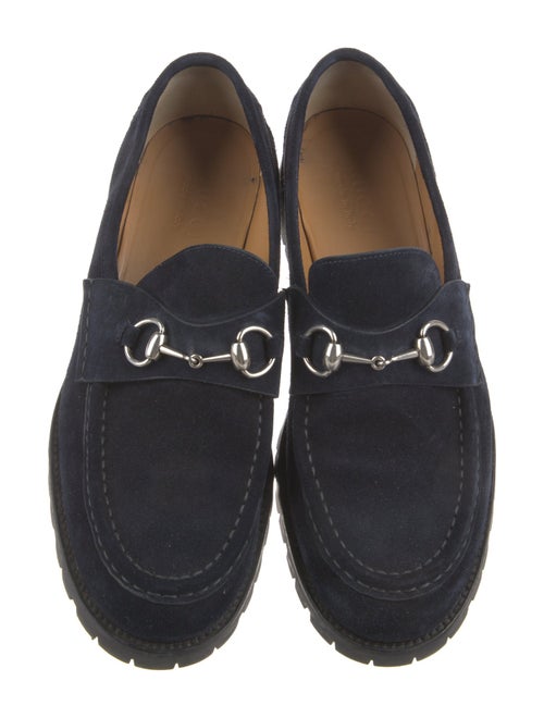 Gucci Horsebit Accent Suede Loafers