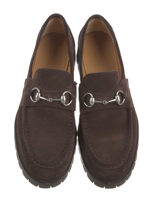 Gucci Horsebit Accent Suede Loafers