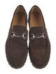 Gucci Horsebit Accent Suede Loafers