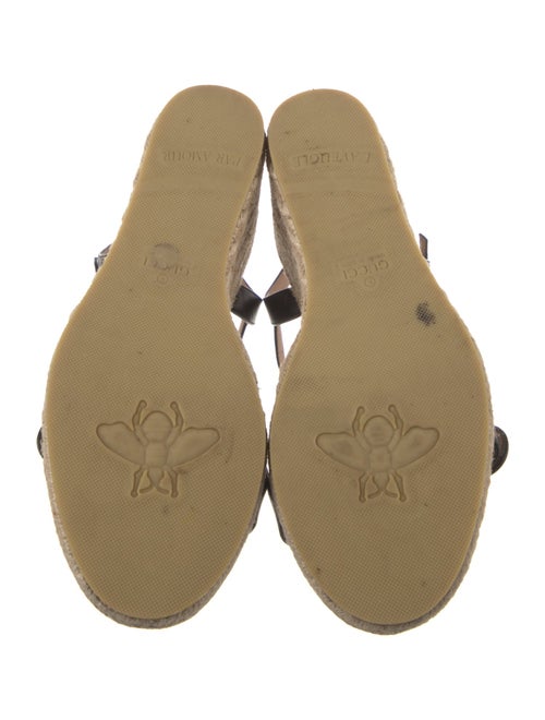 Gucci Double G Logo Leather Espadrilles