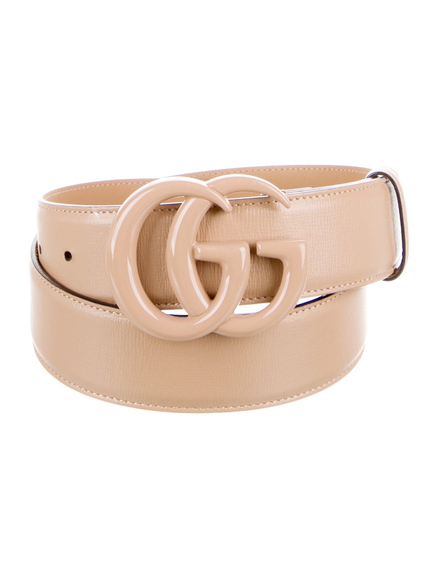 Gucci Double G Logo Leather Belt