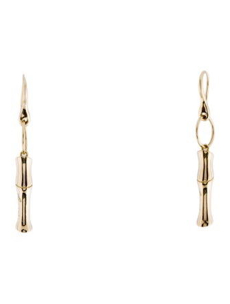 Gucci 18K Bamboo Drop Earrings