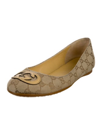 Gucci GG Canvas Canvas Ballet Flats