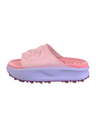 Gucci Interlocking G Logo Rubber Slides