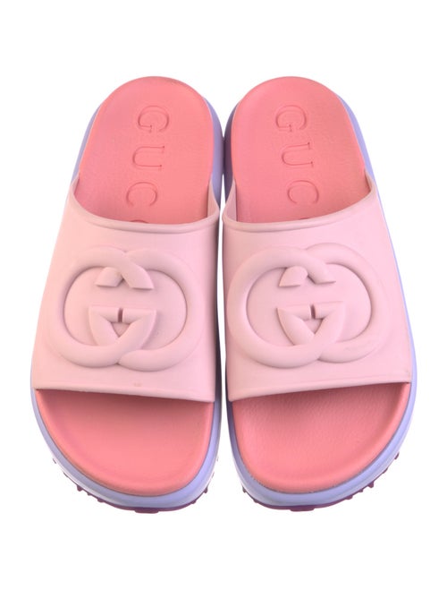 Gucci Interlocking G Logo Rubber Slides