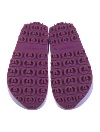 Gucci Interlocking G Logo Rubber Slides