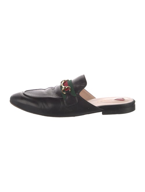 Gucci Web Accent Leather Mules